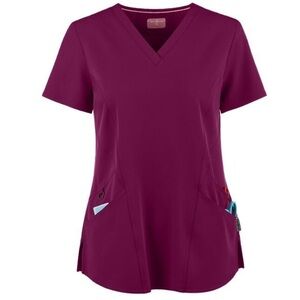 Women’s Ava Therese Scrub Set (Top and Bottom) in Wine
